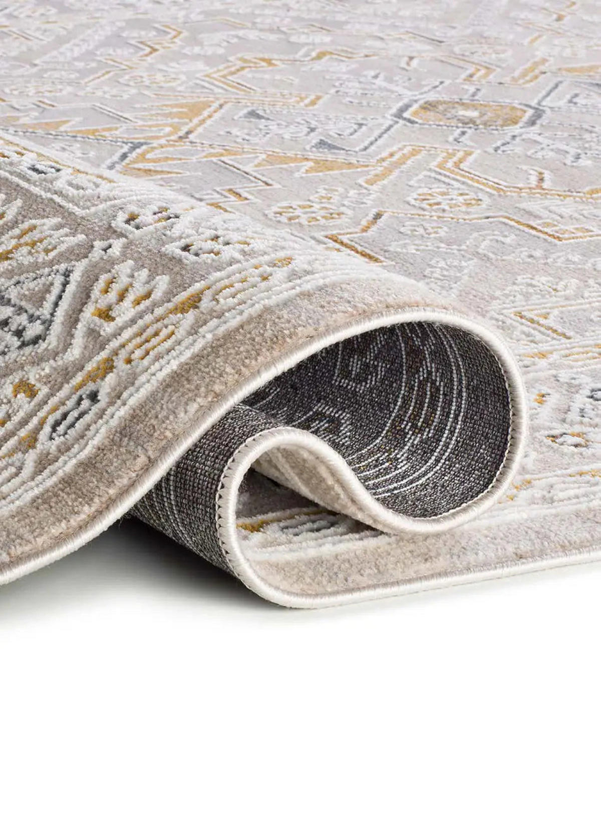 KURZFLORTEPPICH Beige / Senf Berta 115/170 cm - Dunkelgelb, Textil (115/170cm) - Atticgo