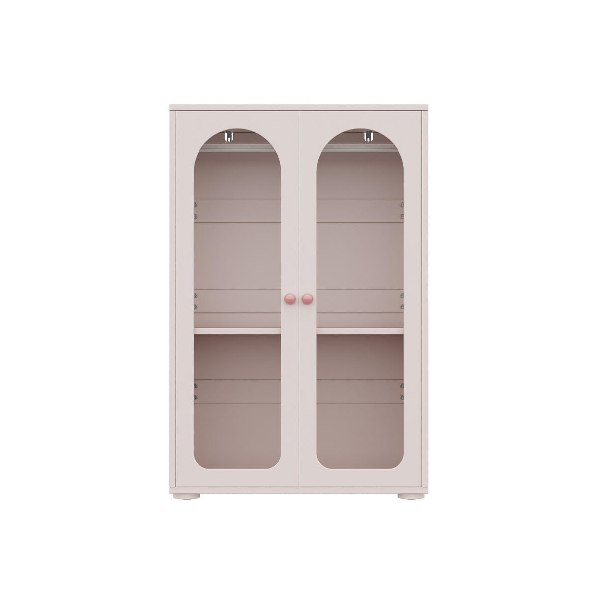 KLEIDERSCHRANK 80/50/120 cm babyrosa aus MDF und Acryl mit Kleiderstange - Pink, Holzwerkstoff (80/120/50cm) - OKWISH
