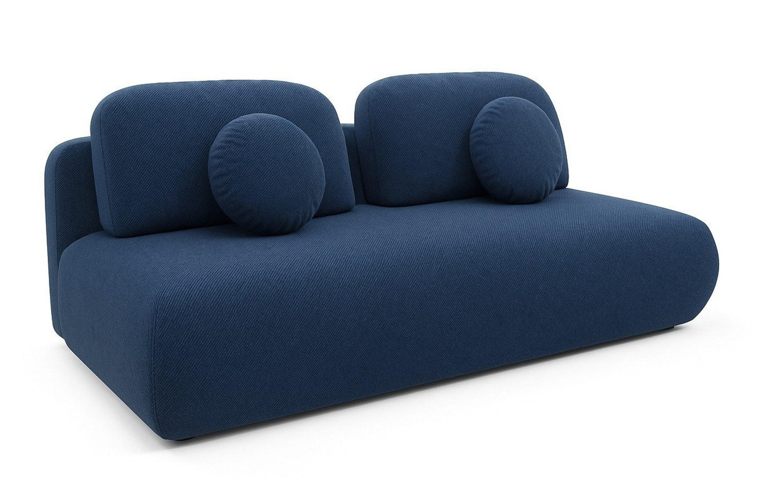 SCHLAFSOFA OTO, Sofa mit Schlaffunktion und Bettkasten, Farbe: Blau, Velourstoff - Blau, Textil (206/90/92cm) - Sepro Meble