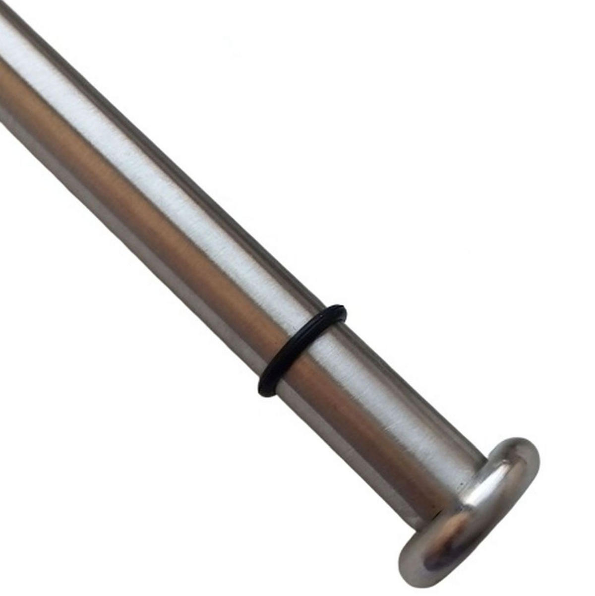 REGALBODENHALTER 25,5cm Edelstahl Ø 12mm massiv gebürstet für Glas- & Holzböden - Edelstahlfarben, Metall (1.2/1.2/25.5cm) - Livingpoint24