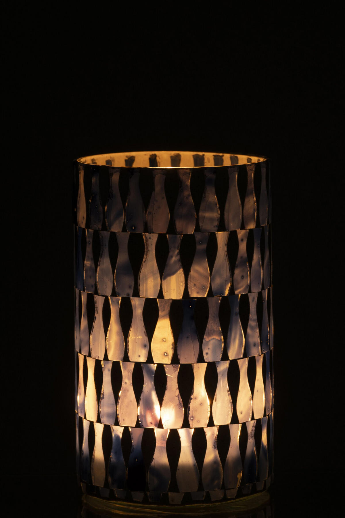 KERZENSTÄNDER BW - Blau, Glas (10/18cm) - J-Line