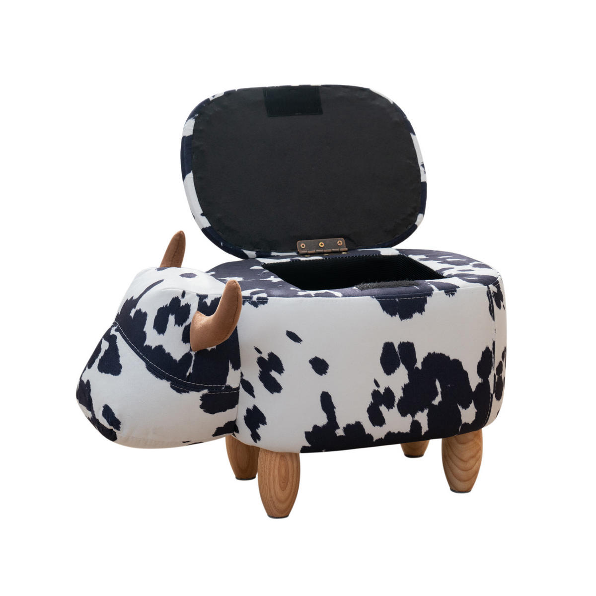 TIERHOCKER Kuh - Weiß, Textil (30/37/63cm) - SVITA