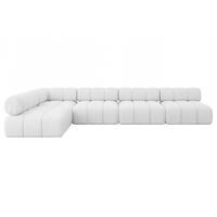 ECKSOFA modulares Sofa Samaro-L3 - 380x190x70 cm Weiß Bouclé - Weiß, Holzwerkstoff/Textil (380/190cm) - ALTDECOR