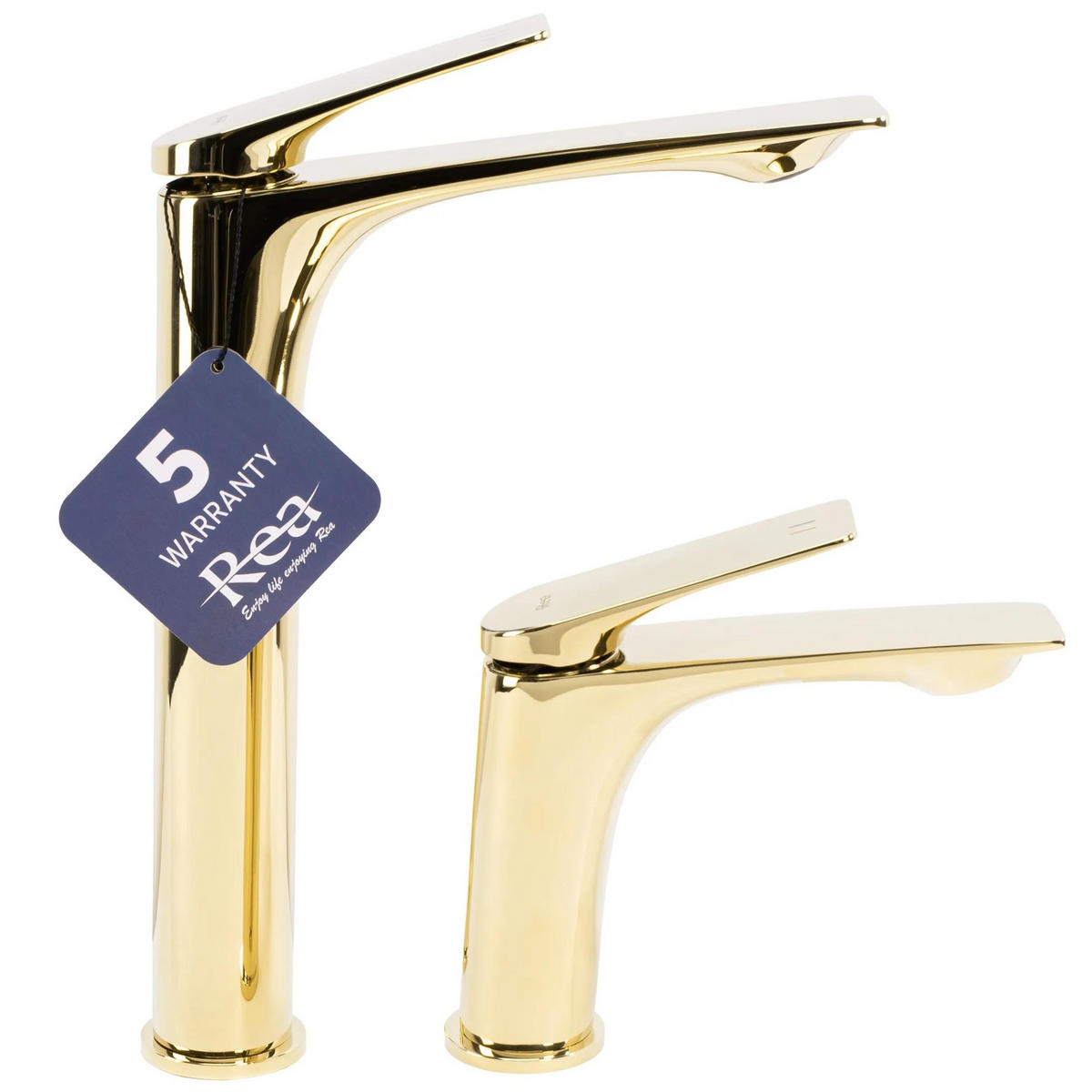 WASCHBECKENARMATUR Rea Avalon Gold Low - Goldfarben, Metall (17.5/16/17.5cm) - REA