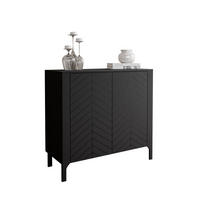 HIGHBOARD LUMI 103 cm, Schwarz - Schwarz, Holzwerkstoff (103/95/41cm) - Lookway