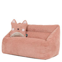 KINDERSITZSACK Sofa Cecilia mit Animalkissen - Pink, Textil (95/50/55cm) - icon