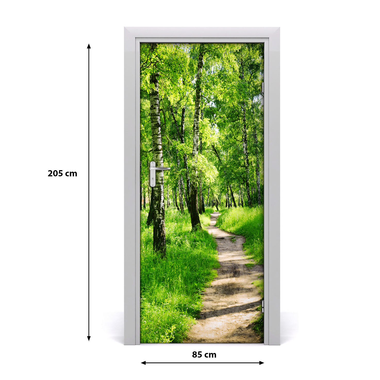 TÜRAUFKLEBER 85x205 cm Dekorativ für Türen - Grün, Kunststoff (85/205/0.01cm) - TULUP