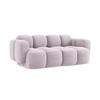 2-SITZER SOFA Samt Stoff Violett - Flieder/Schwarz, Holzwerkstoff/Kunststoff (210/72/115cm) - Makamii