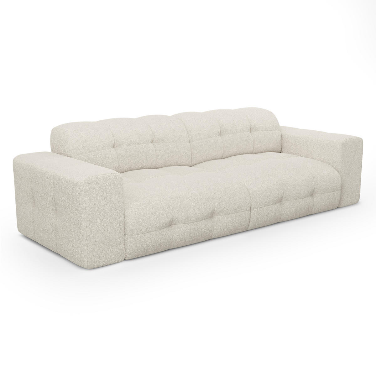 SCHLAFSOFA GERADE Steinbock Creme 230cm - Creme, Textil (230/45/32cm) - Sia Home