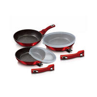 PFANNENSET Rot 28/28/5.2 cm BH7053 - Rot, Metall - Berlinger Haus