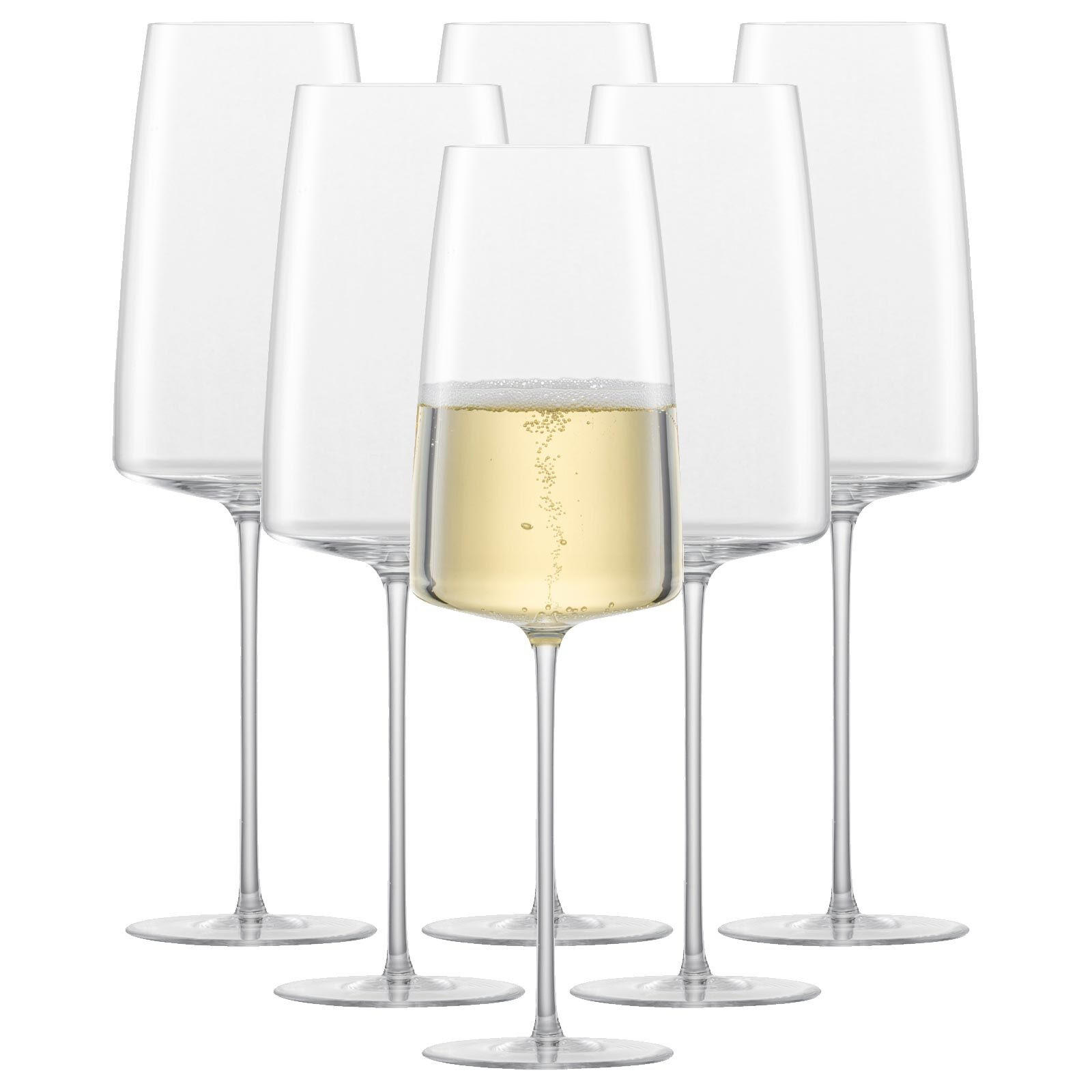 SEKTGLÄSER LEICHT & FRISCH Simplify transparent 407 ml 6er Set - Transparent, Glas (0.407L) - Zwiesel Glas
