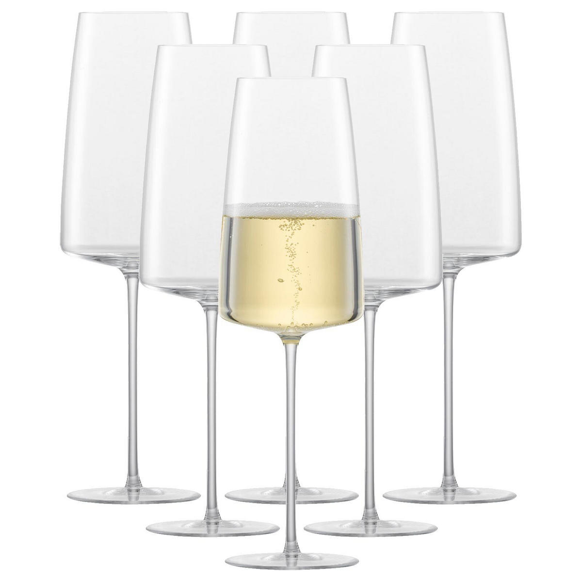 SEKTGLÄSER LEICHT & FRISCH Simplify transparent 407 ml 6er Set - Transparent, Glas (0.407L) - Zwiesel Glas