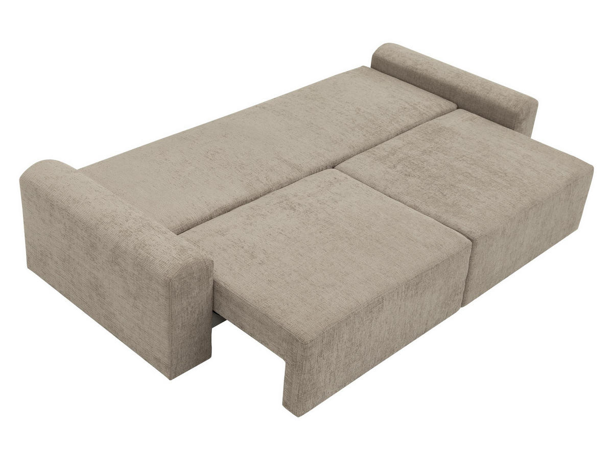 SCHLAFSOFA Bella - Creme/Schwarz, Holz/Kunststoff (240/85/95cm) - MIRJAN24