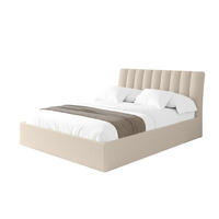 POLSTERBETT mit Bettkasten und Lattenrost, Boxbett ohne Matratze - ILAN 180x200 Dunkelbeige - Cappuccino, Holzwerkstoff/Textil (180/200cm) - ALTDECOR