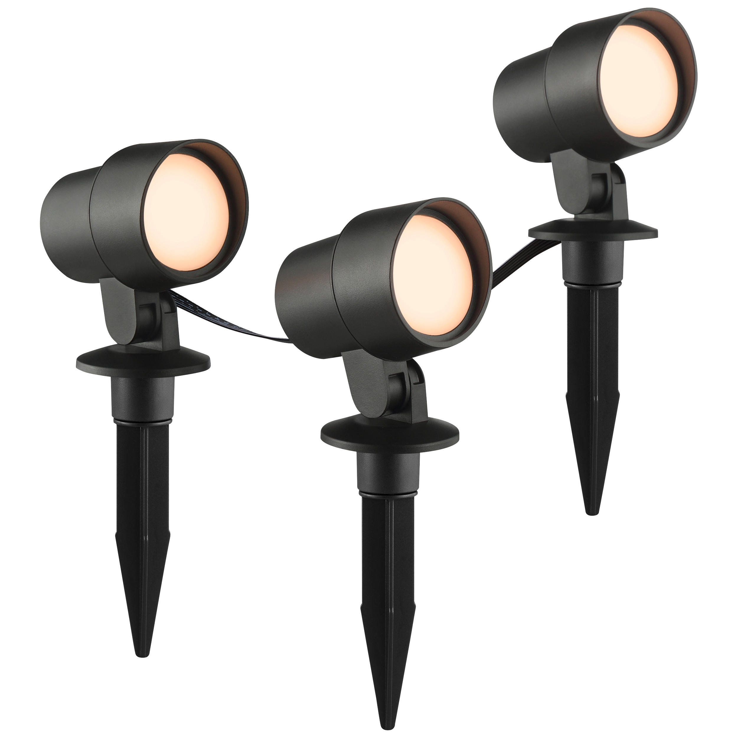 LED AUßENLEUCHTE Kamara Schwarz 6/7,9/20,9 cm - Schwarz, Kunststoff (6/7.9/20.9cm) - Brilliant