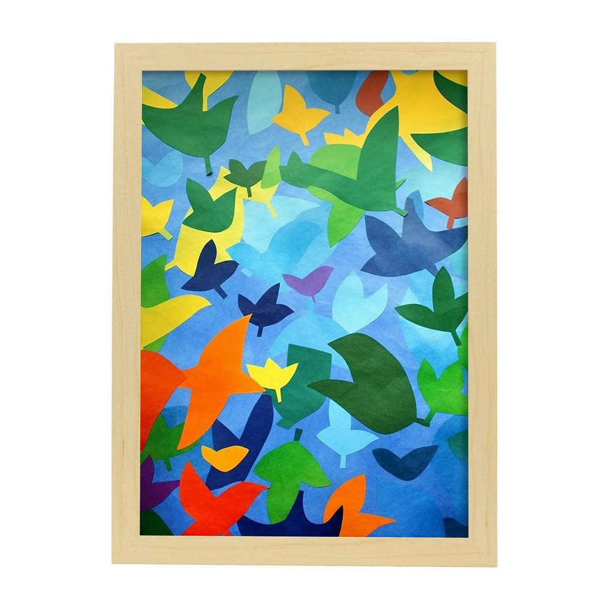 POSTER Matisse-Stil A4 Rahmen Aus Hellem Holz - Beige, Papier (29.7/5/21cm) - Nacnic