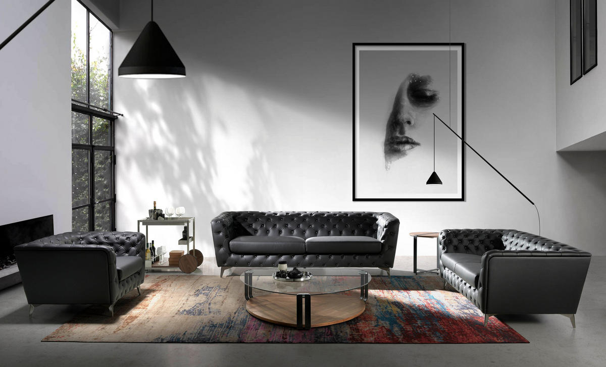 COUCHTISCH Dreieckiger dreieckig gehärtetes Glas, schwarzer Stahl und Nussbaum 135/135/32 cm - Transparent/Nussbaumfarben, Glas/Holz (135/135/32cm) - ANGEL CERDA