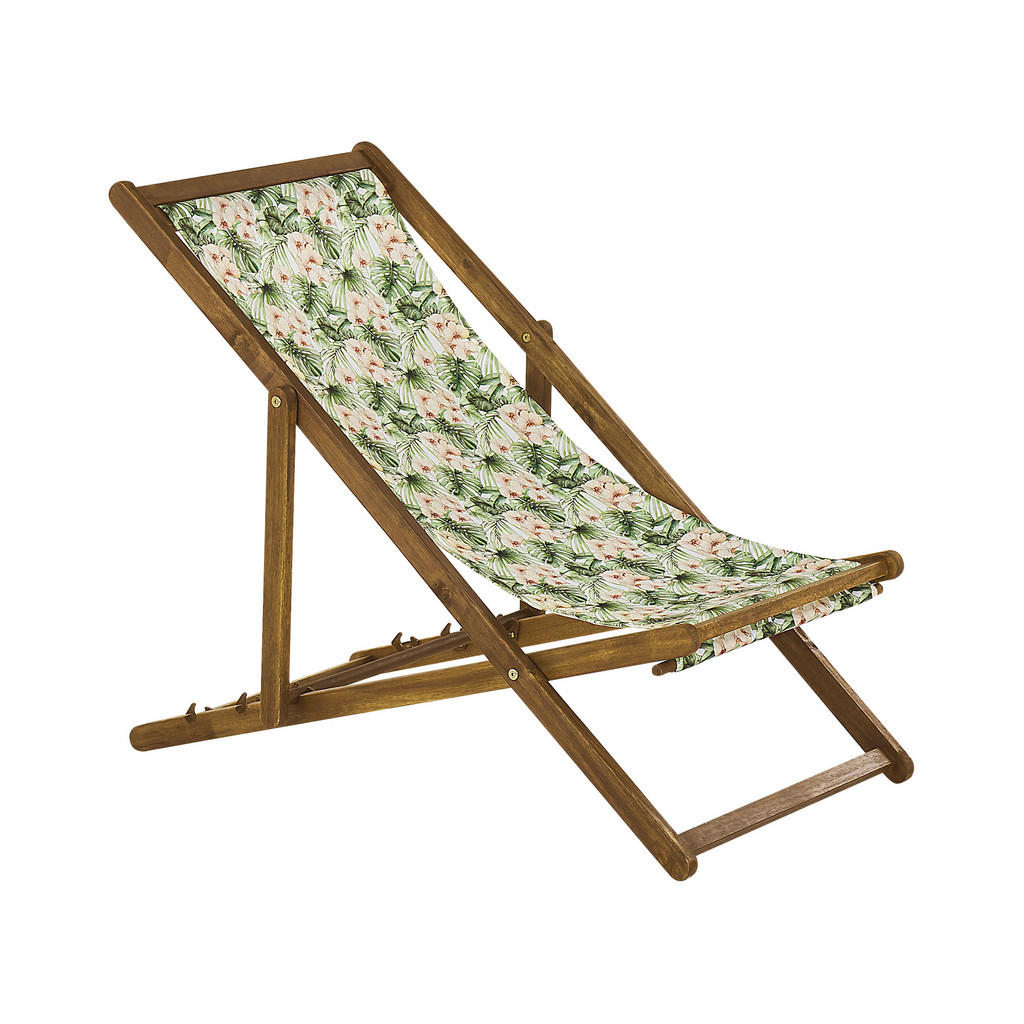 Thumbnail - Beliani Gartenliege, Hellbraun, Grün, Textil, 54x70x97 cm, Gartenmöbel, Gartenliegen