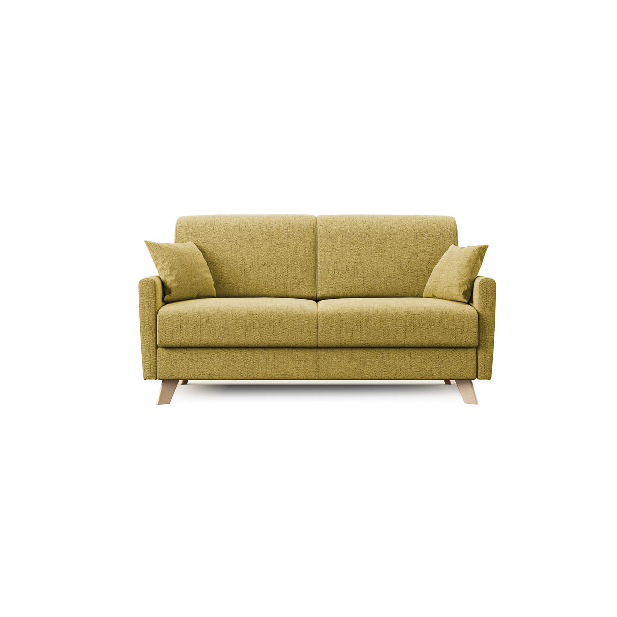 SCHLAFSOFA Edgar - Gelb, Textil (160/94/97cm) - Divani.store