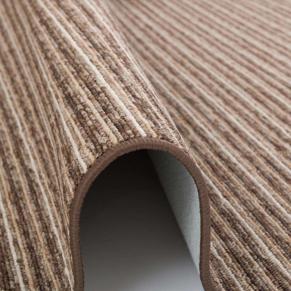 STREIFENBERBER TEPPICH MARTA - Braun, Textil (80/240cm) - Snapstyle