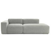 3-SITZER modulares Sofa HEAVEN SET 1 Rechts, Breite 255 cm Webstoff Grau - Schwarz/Grau, Holz/Kunststoff (102/71/255cm) - Muffo