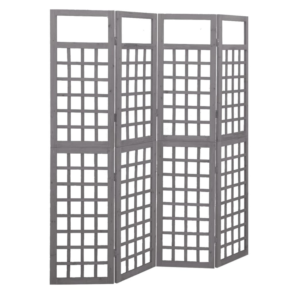 vidaXL Spalier/Paravent Grau 180x2x161 cm