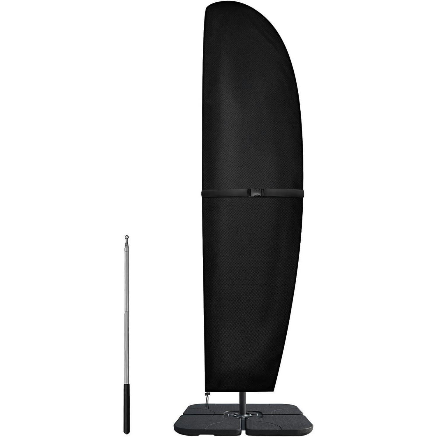 SCHUTZHÜLLE Ampelschirm Wasserdicht bis 400cm Ø - Schwarz, Textil (40/81/280cm)