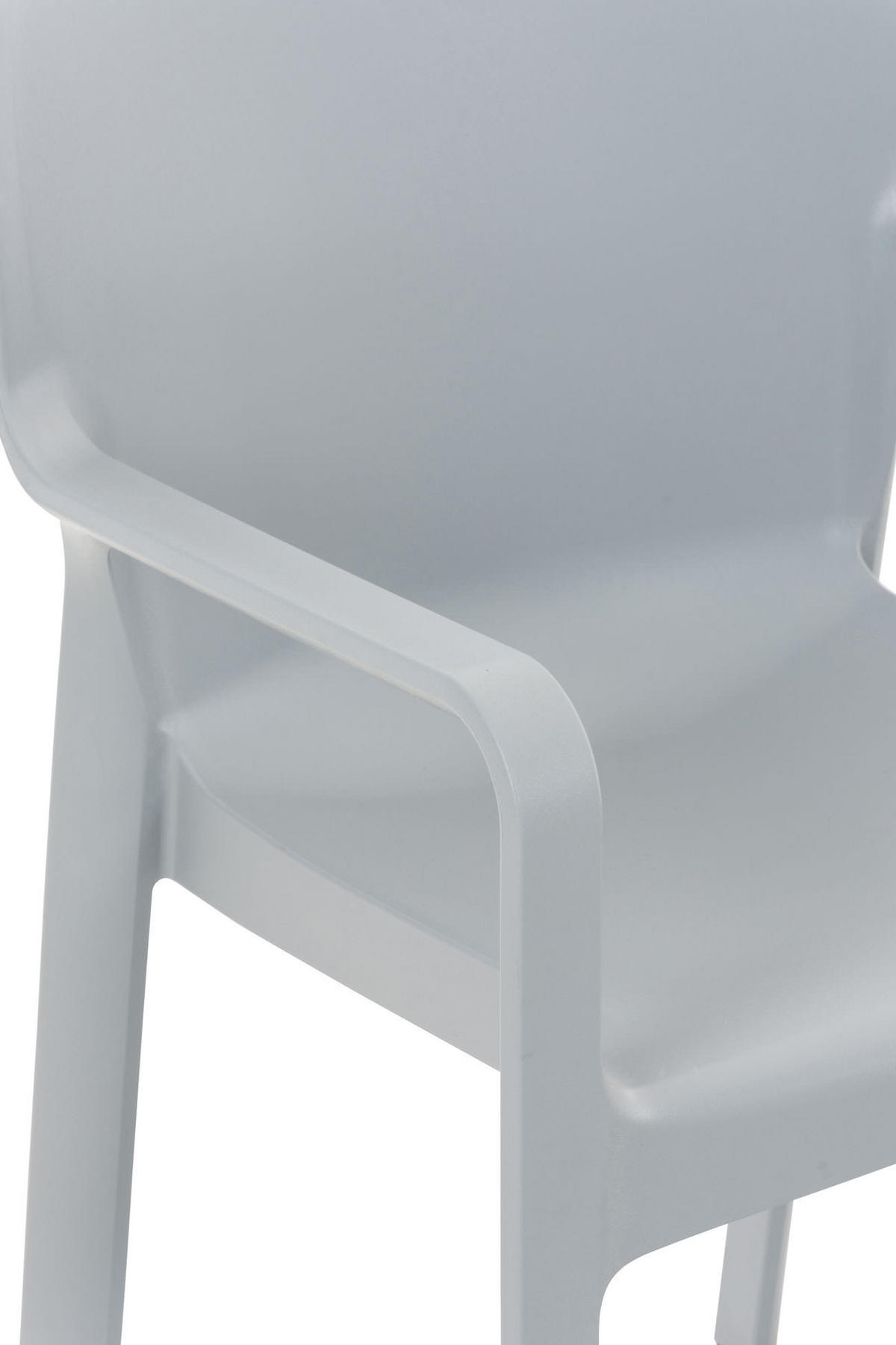 STAPELSTUHL 2er Set Kunststoff hellgrau - Hellgrau, Kunststoff (57/84/53cm) - CLP