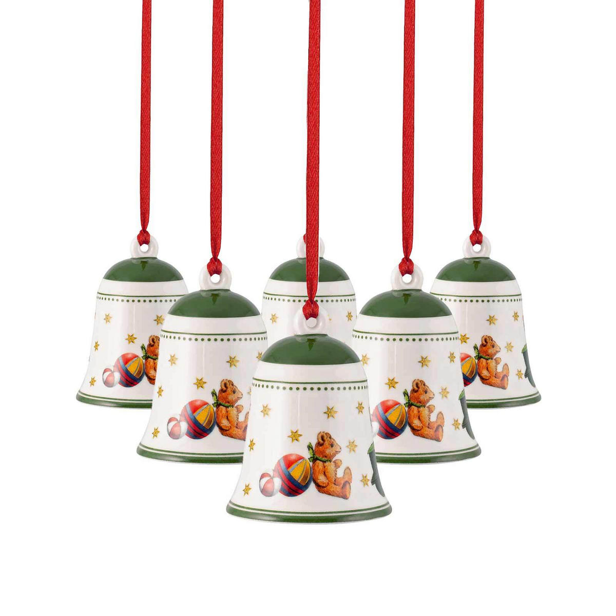 GLOCKEN My Christmas Tree grün ø 5,4 cm 6er Set - Grün, Keramik (5.4/6.7/5.4cm) - Villeroy & Boch