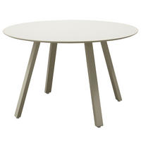 GARTENTISCH - Aluminium / Hellgrau - Hellgrau, Metall (120/120/75cm) - home24