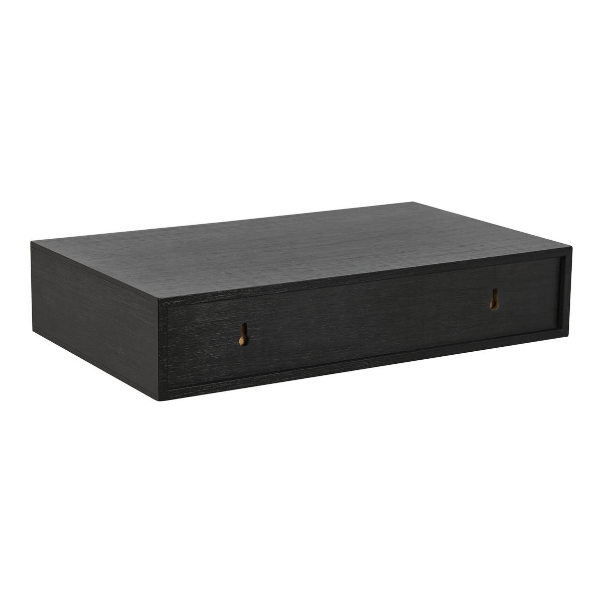 WANDREGAL Bokn - Schwarz, Holz (40/8/24cm) - [en.casa]