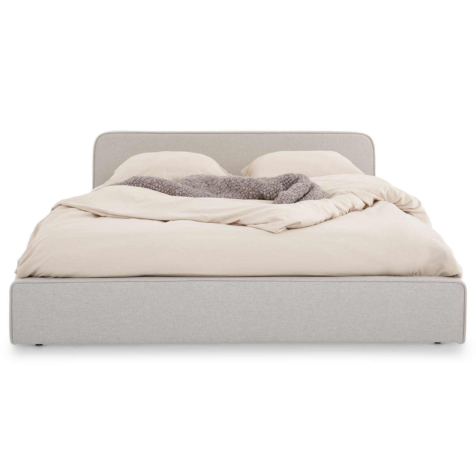 POLSTERBETT MARINI 140X200 CM - Hellgrau, Textil (140/200cm) - IDIMEX