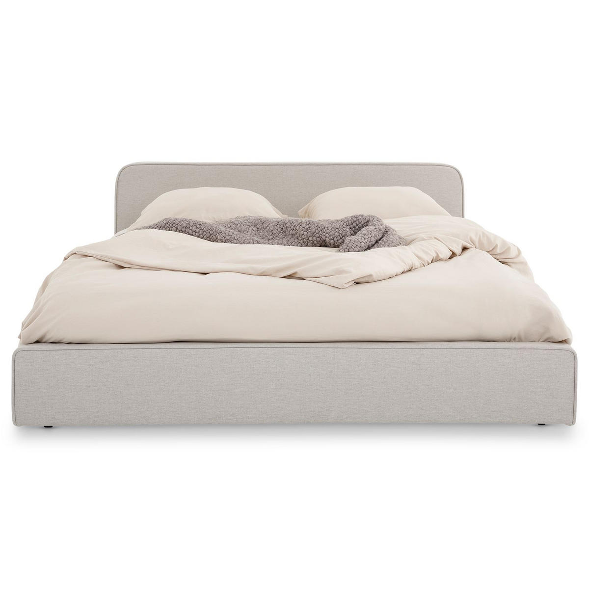 POLSTERBETT MARINI 140X200 CM - Hellgrau, Textil (140/200cm) - IDIMEX