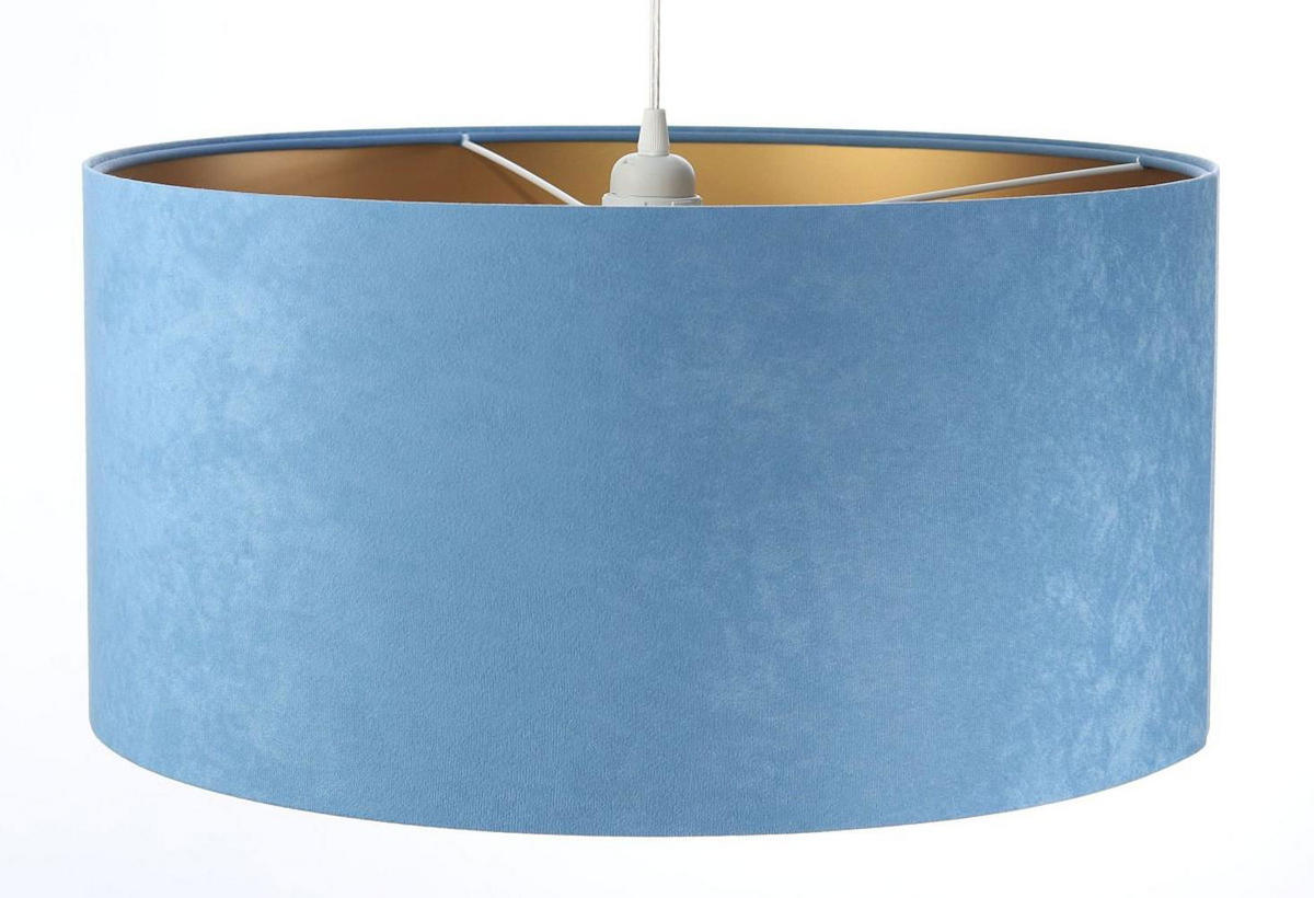 HÄNGELEUCHTE Blau 50/25 cm - Blau/Goldfarben, Kunststoff (50/0.8/25cm) - ONZENO