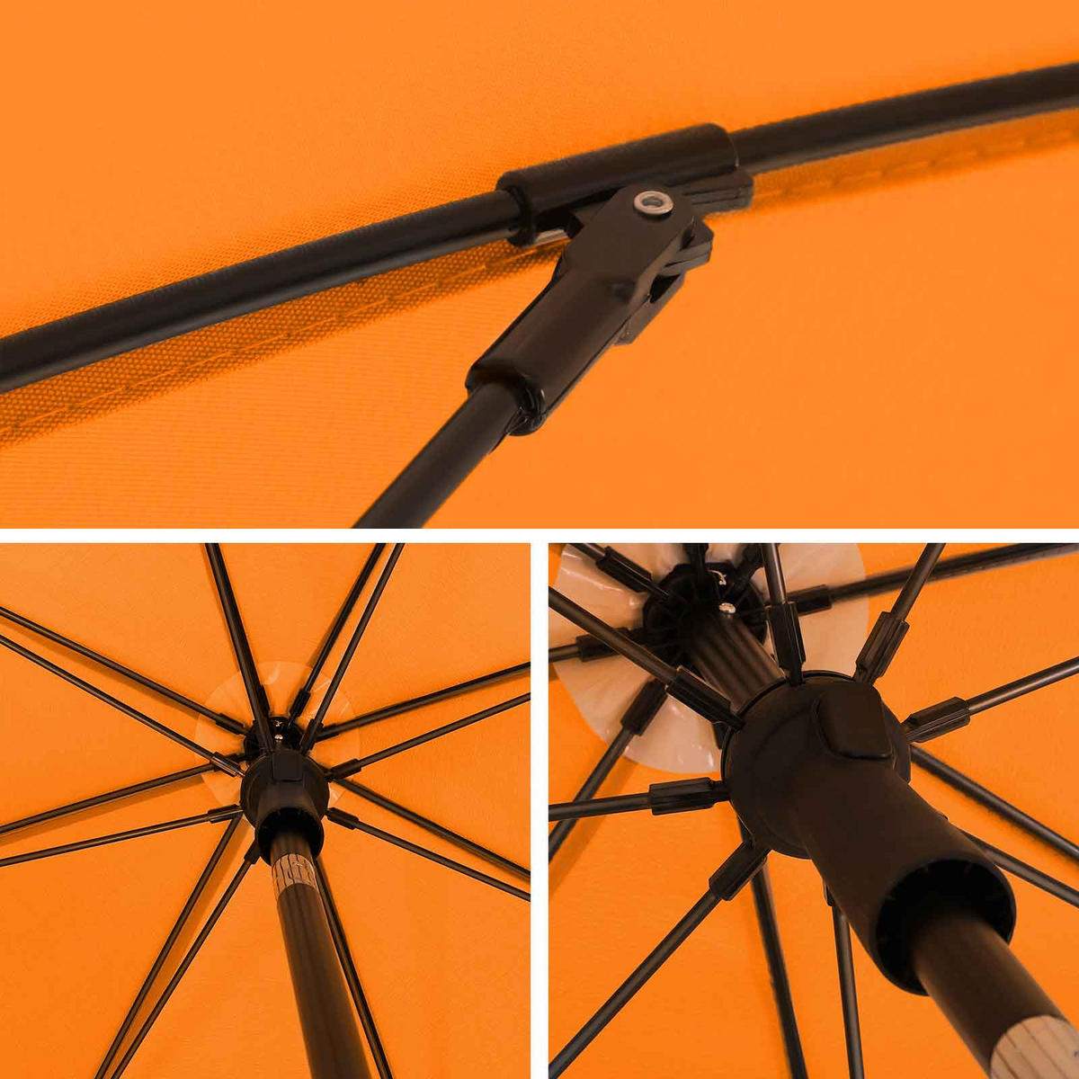 SONNENSCHIRM - Orange, Textil (160/160cm) - Hansiro