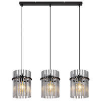 LED HÄNGELEUCHTE Gorley Metall Schwarz - Schwarz, Glas (80/20/140cm) - Globo Lighting