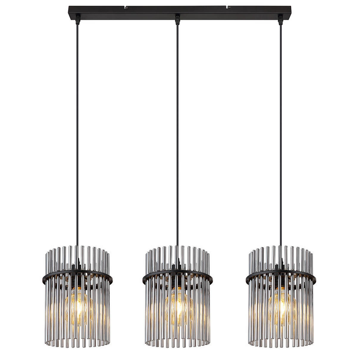 LED HÄNGELEUCHTE Gorley Metall Schwarz - Schwarz, Glas (80/20/140cm) - Globo Lighting