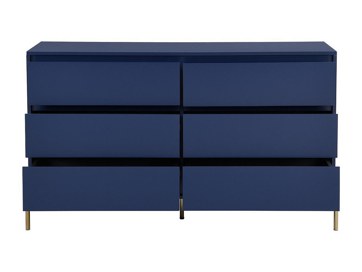 KOMMODE - 140 cm x 40 cm - holz - blau Korasa - Blau, Holz/Metall (140/82/40cm) - Vente-Unique