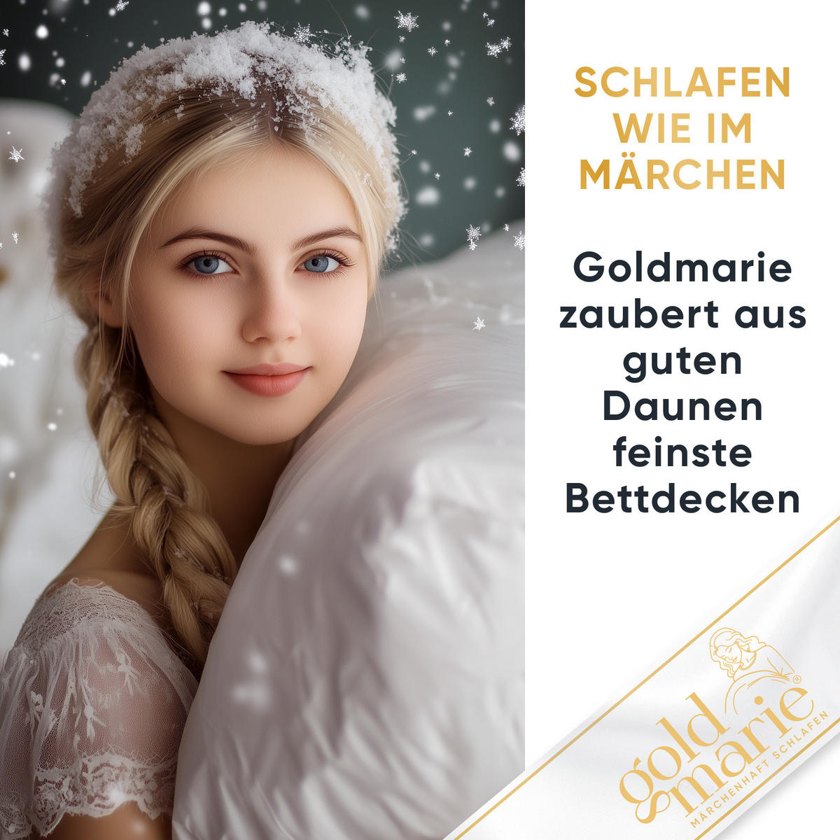 GANZJAHRESBETTDECKE MARIE Entendaunen medium - Weiß, Naturmaterialien/Textil (240/220cm) - Goldmarie 