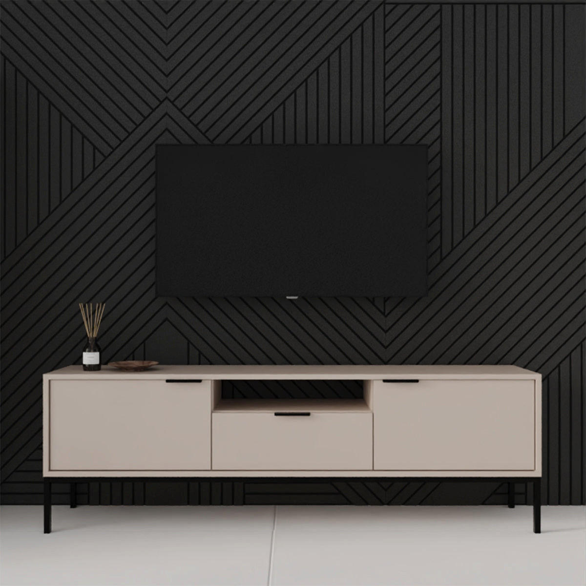 TV-MÖBEL Seattle Kaschmir - Beige, Holzwerkstoff (135/56.4/33cm) - Petits-meubles