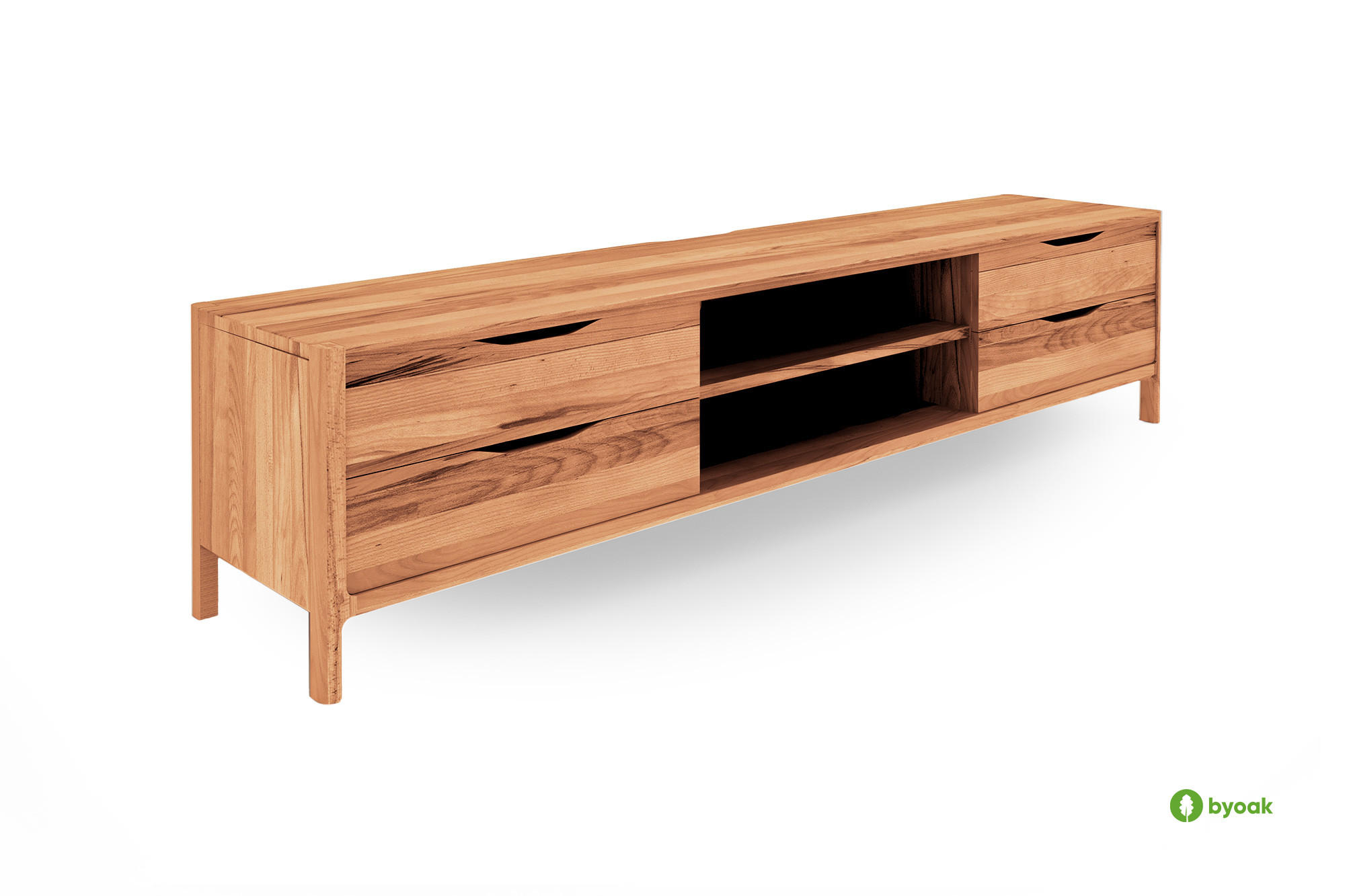 byoak Tv-Schrank Kernbuche 200x48x50 cm