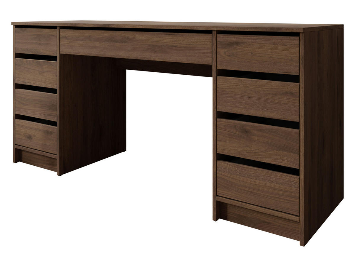 SCHREIBTISCH Ada Bis - Nussbaumfarben, Holzwerkstoff (55/154/76cm) - MIRJAN24