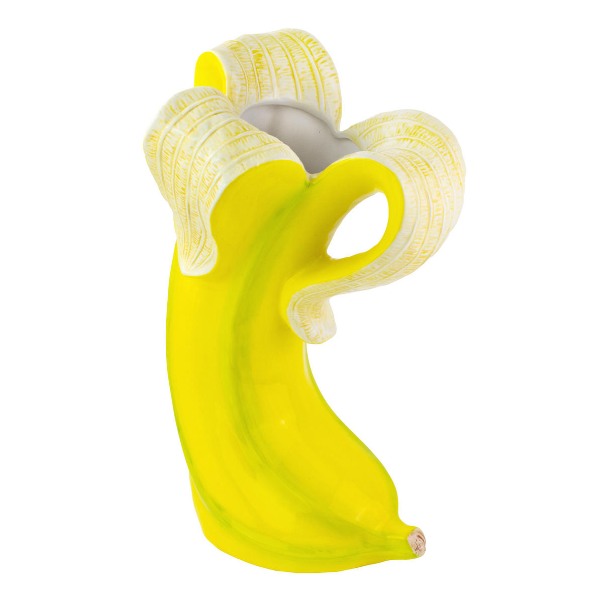 BLUMENVASE Big Banana Romance, Dolomit, Gelb, 18 x 12 x 35 cm - Gelb, Keramik (35cm) - Donkey Products