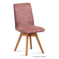 ESSZIMMERSTUHL drehbar (6er-Set) Donni 47x92x60 Eiche geölt/Rosewood - Eichefarben/Dunkelrosa, Kunststoff (60/92/47cm) - 58aufmkessel