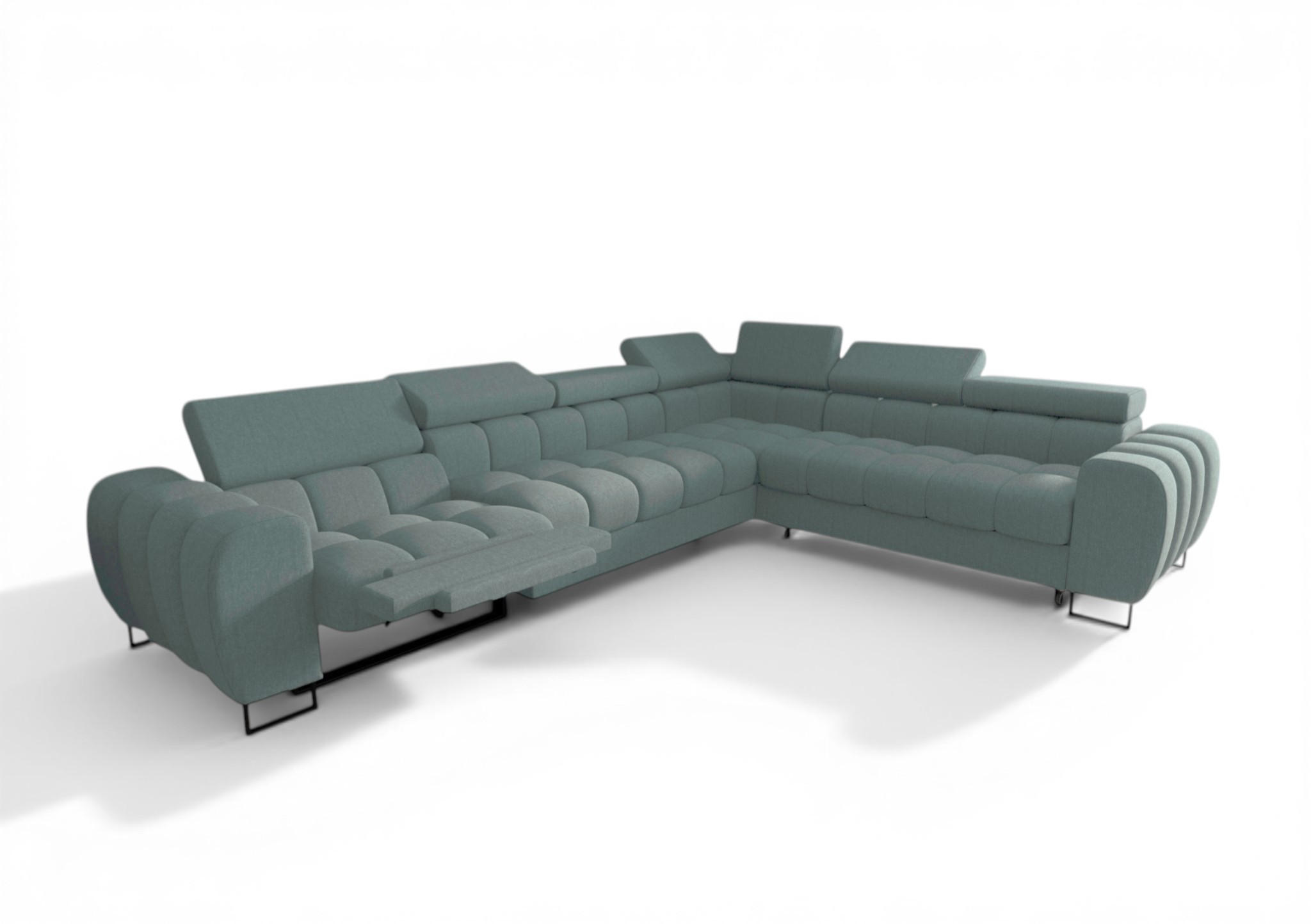 Fun Möbel Ecksofa Blau 330x260 cm