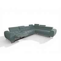 ECKSOFA Bastien Relax - Blau, Holzwerkstoff/Textil (330/260cm) - Fun Möbel