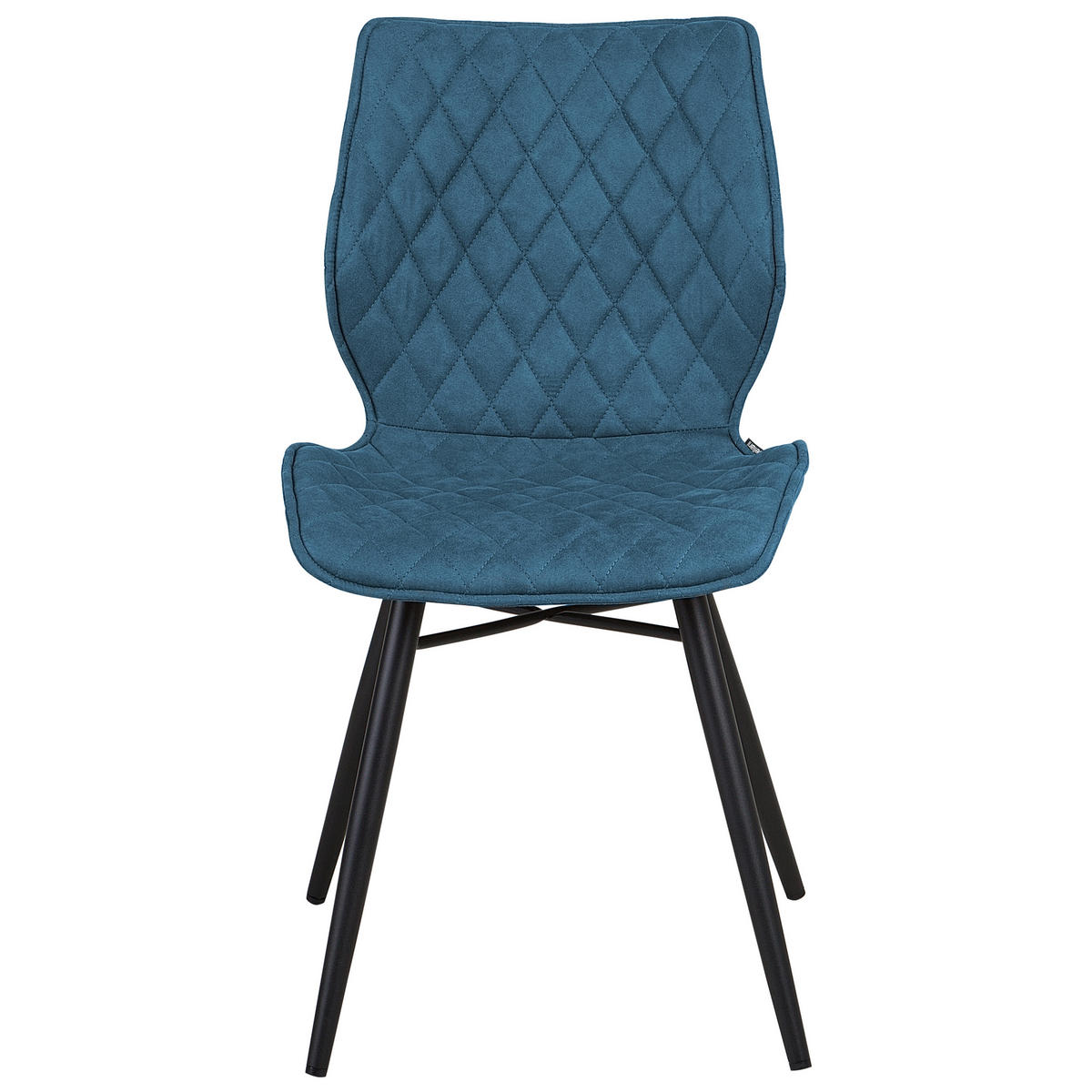 ÉTKEZŐSZÉK 2 darabos Szett Kárpit Kék Lisle - kék, textil/fém (44/86/56cm) - Beliani