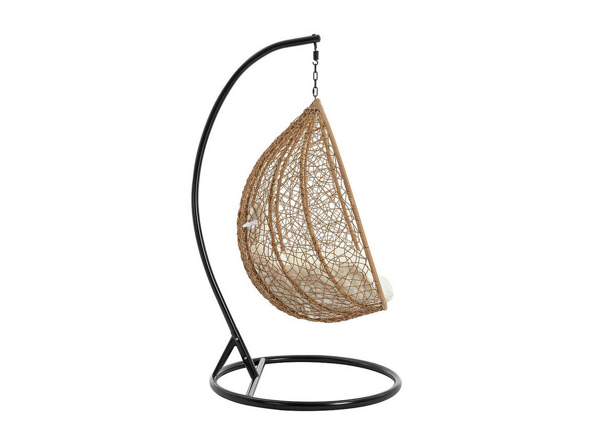 HÄNGESESSEL - 1 Person - Harz - Naturfarben Hell - - Naturfarben, Kunststoff (105/195/105cm) - Vente-Unique