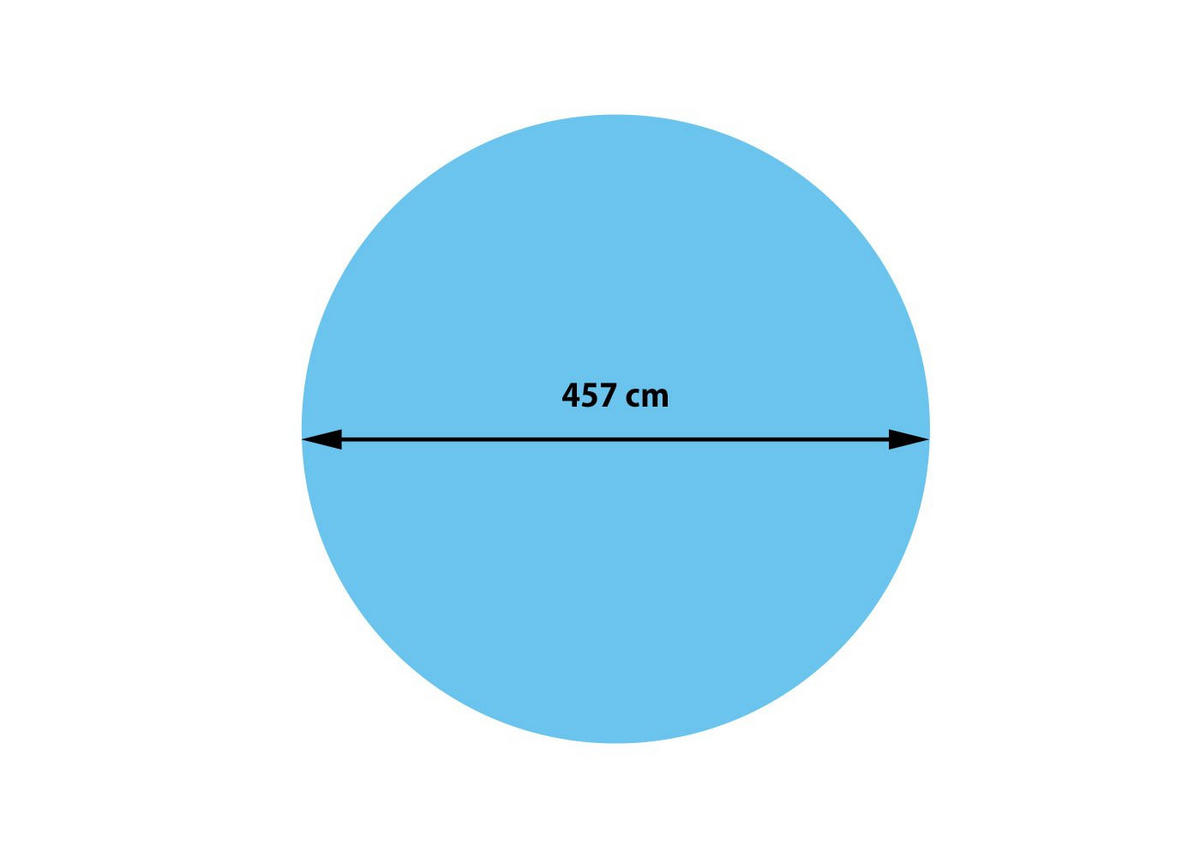 POOL-ABDECKUNG Blau - Blau, Kunststoff (457/457cm) - MCW
