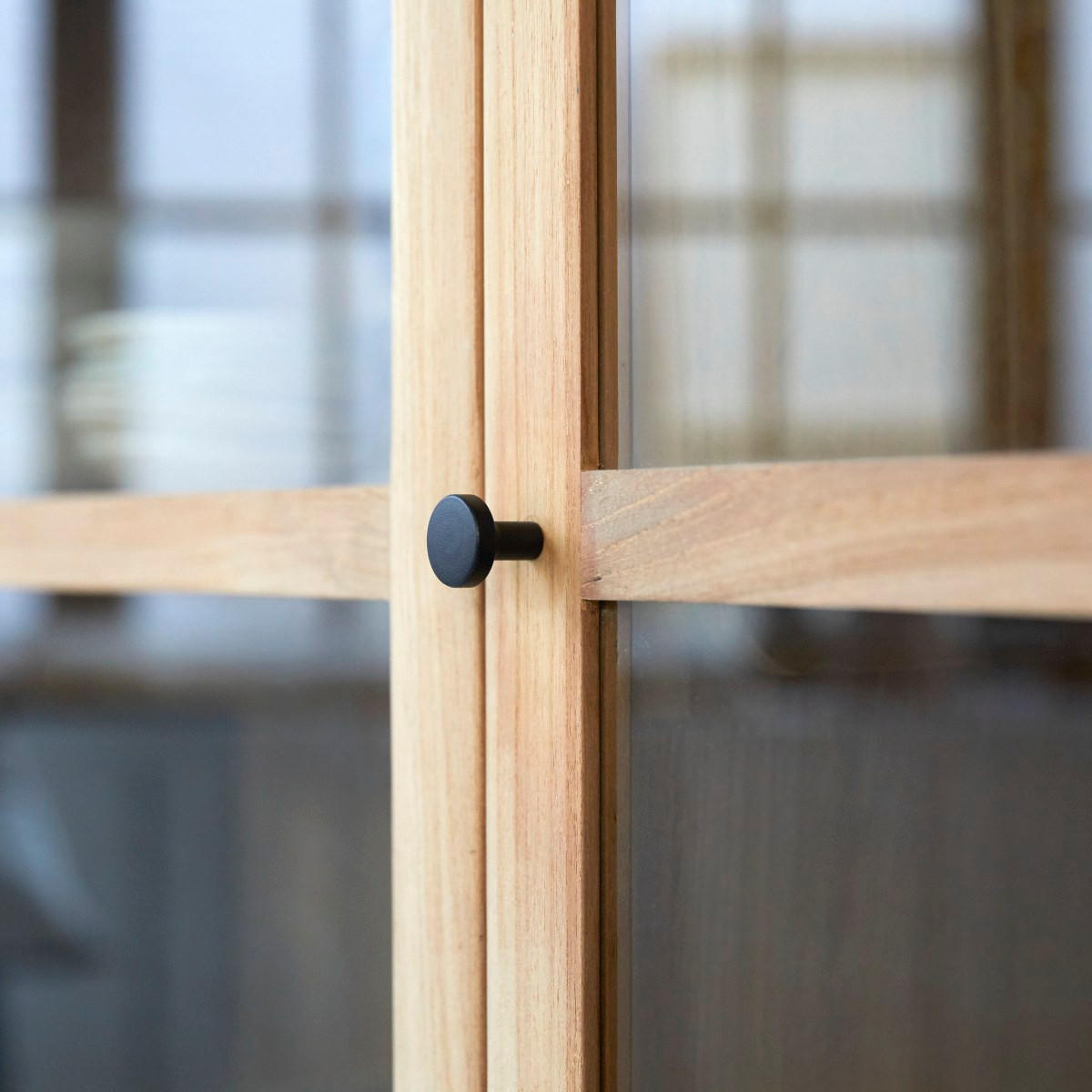 VITRINENSCHRANK Babeth Natur aus Teak - Naturfarben, Holz (160/122/45cm) - Tikamoon